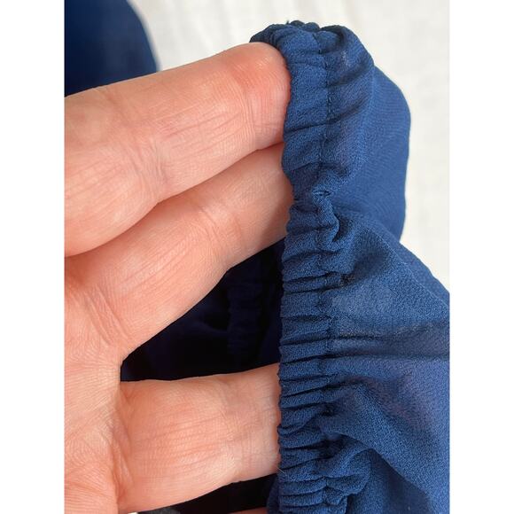 Abercrombie & Fitch long sleeve Babydoll mini dress in blue, size L, EUC - Picture 10 of 12